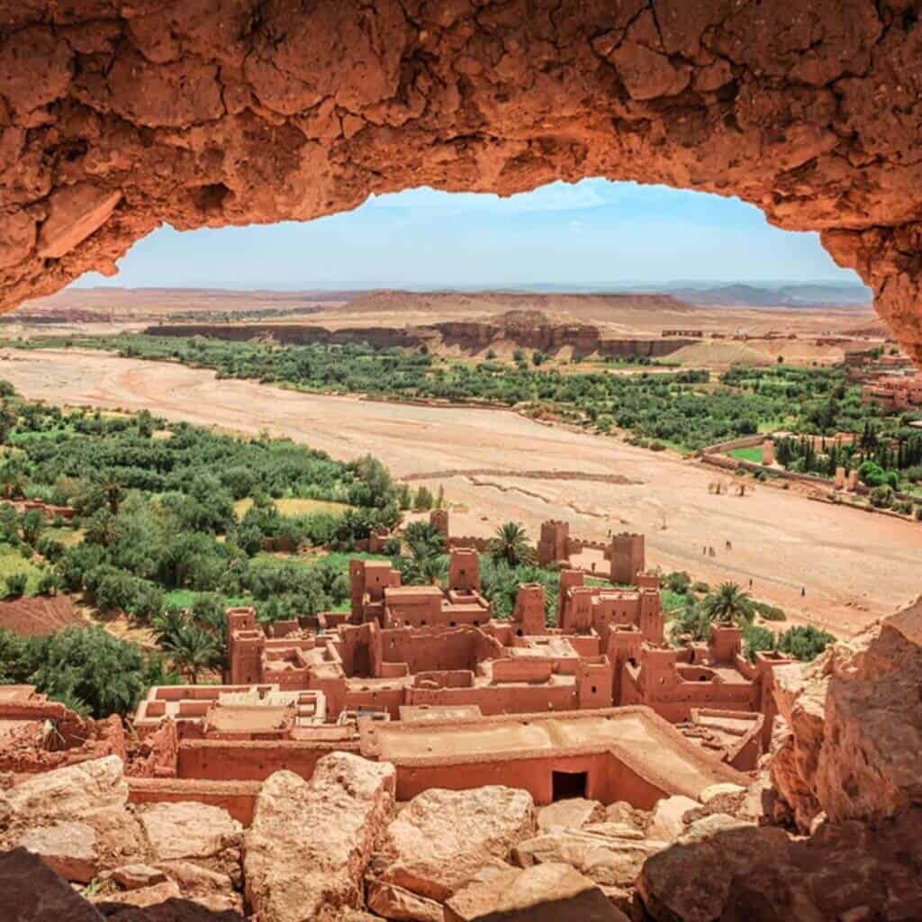 overlooking ait ben haddou kasbah in ouarzazate