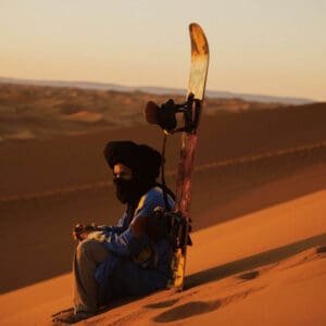 sandboarding in Morocco sahara desert